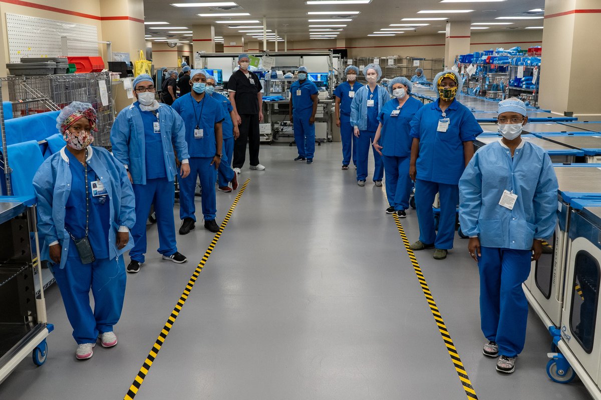 Members of our operating room supply chain team going #ToTheFrontline to maintain the proper supplies needed to care for our patients. We send our gratitude #ToTheFrontline #HealthcareHeroes and the communities that support them!