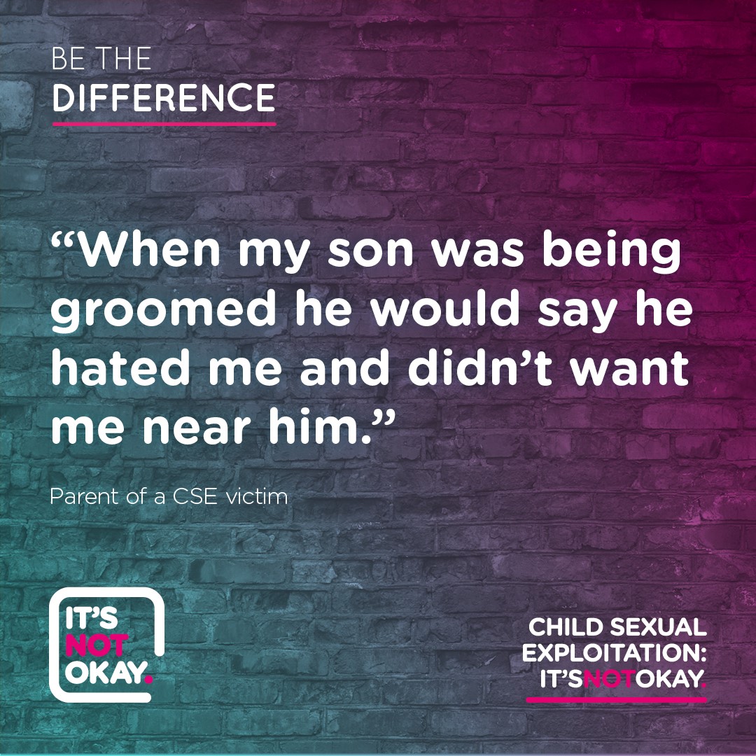 TheSunriseTeam's tweet image. Do you know the signs of sexual exploitation? It is everyone’s responsibility to be aware of the signs and support children young people who may be at risk. #ItsNotOkay
itsnotokay.co.uk/children/spot-…