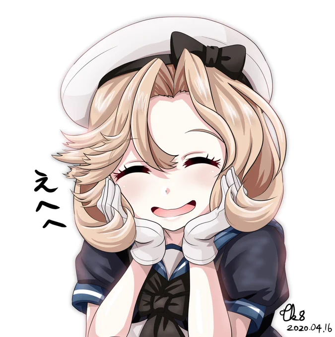 たまには普通に英国勢を  #艦これ版深夜の真剣お絵描き60分一本勝負 #艦これ版真剣お絵描き60分一本勝負_20200416 #ジェーナス 