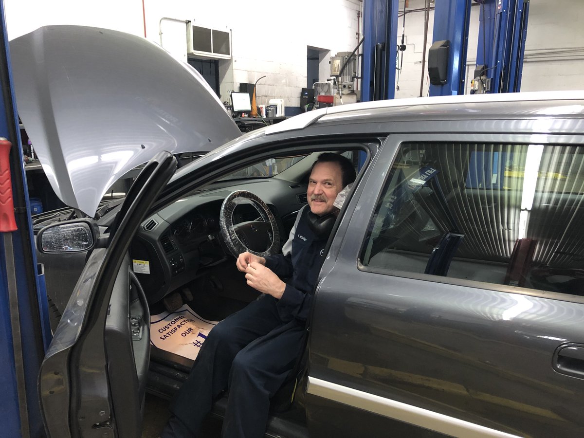 PortlandVolvo's tweet photo. Here's a photo of Lester Wallace, a Service Technician with 37 years experience at Portland Volvo Cars, working on a customer's car #portlandvolvocars #portlandvolvo #volvoservice #autoservice https://t.co/QFWju6eq3j