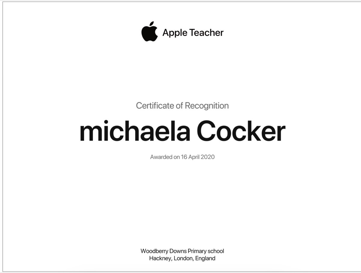 I’ve been very busy with learning lots of new skills! Today I completed all my Apple badges to become a certified Apple Teacher! #AppleTeacher