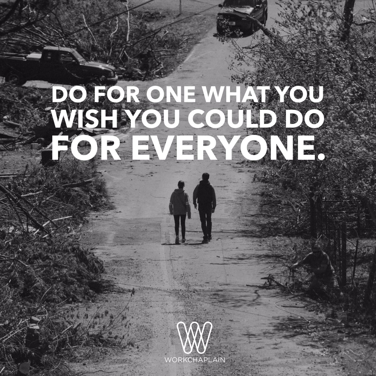 workchaplaincha's tweet image. Do for one what you wish you could do for everyone. Because if we all did for one what we wish we could do for everyone, it might change the world. But certainly, it would change one person’s world. It may even change your world. @AndyStanley