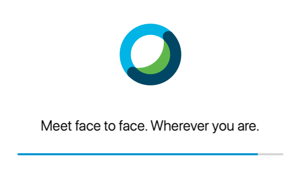nigelwalsh's tweet photo. I really like the @Webex splash screen.  simple. a clear message for the moment. 

#meetfacetoface 
#whereeveryouare https://t.co/nizzwHKxij