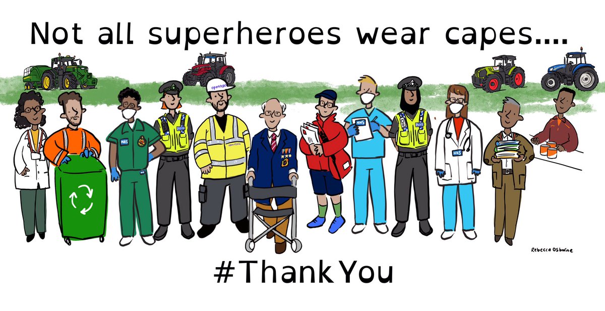 I’ve popped <a href="/captaintommoore/">Captain Sir Tom Moore</a> in the middle of my #NotAllHeroesWearCapes drawing ready for tonight’s #ClapForCarers and #clapforTom 👏 Please feel free to use any of my images, just pay it forward with a random act of kindness or a donation to the charity of your choice #thankyou