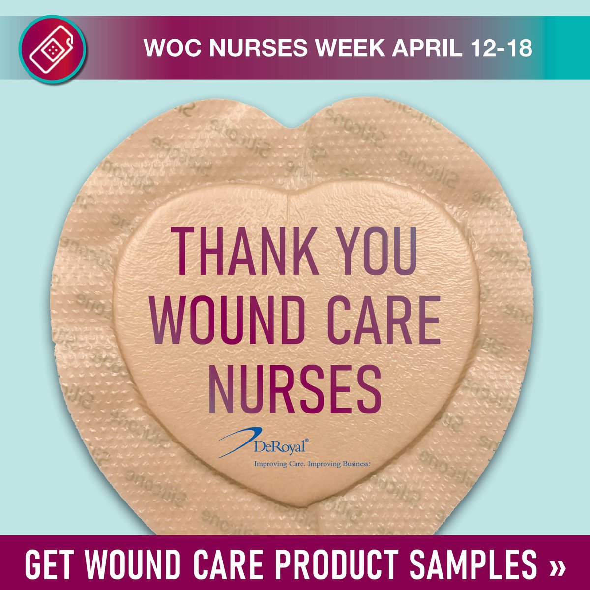 deroyal's tweet photo. Tradeshows are going virtual this year, so for any WOCN or other wound care provider, we have product samples available to send you. Request your samples today! #WoundCare #wocNursesWeek #HealthcareHeroes #NursesCare

Request wound care product samples: https://t.co/VUbei8ho9g https://t.co/zOVKacYaIS