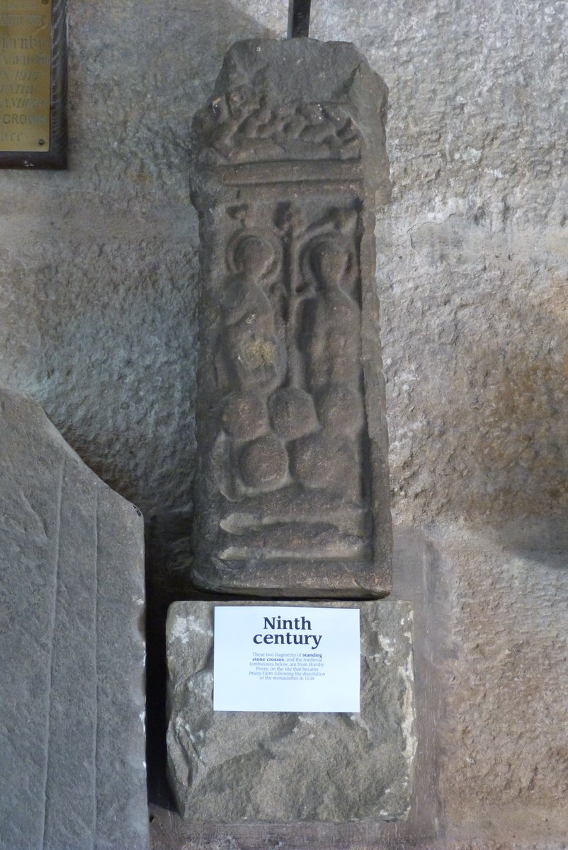 A lot of priories in this borough were so crappy to have left no trace: Hornby Priory is now just a farm on the River Lune, but the Saxon fragments now at the parish church discovered barn masonry there shows the Premonstratensian foundation 1172 must've occupied an ancient site.