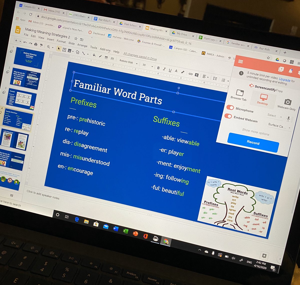 Creating an intervention lesson with google slides and screencastify! SO COOL! 😎#CISDRocks #SDLhawkstrong