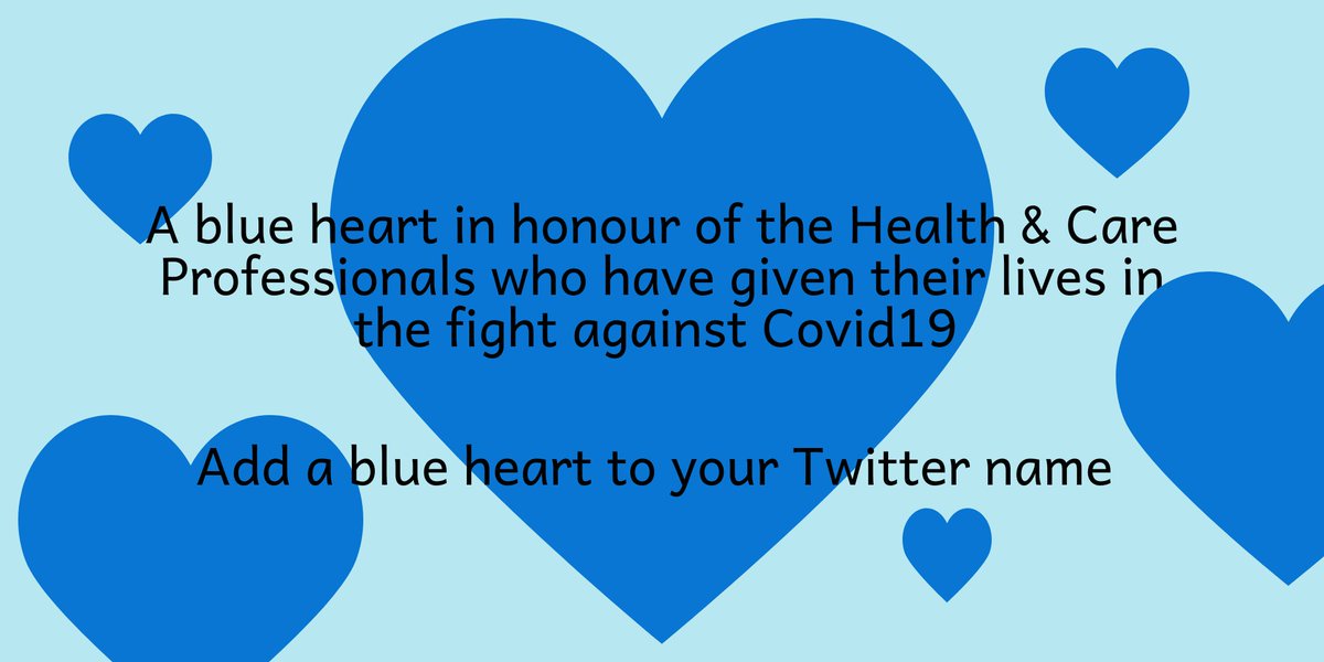 Thank you to all our nurse followers that risk their lives to help those in need ....... ..... and to the nurses who have given their lives over the past few weeks .... there will never be enough words ..... so we simply share a blue heart to remember you 💙 #ClapForCarers