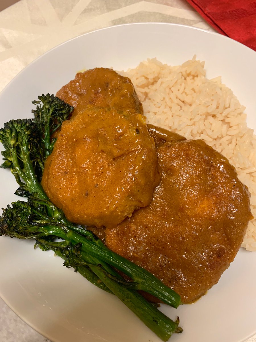 My own take on  @wagamama_uk vegan katsu with salt n pepper broccoli & side of rice   #StayAtHome  