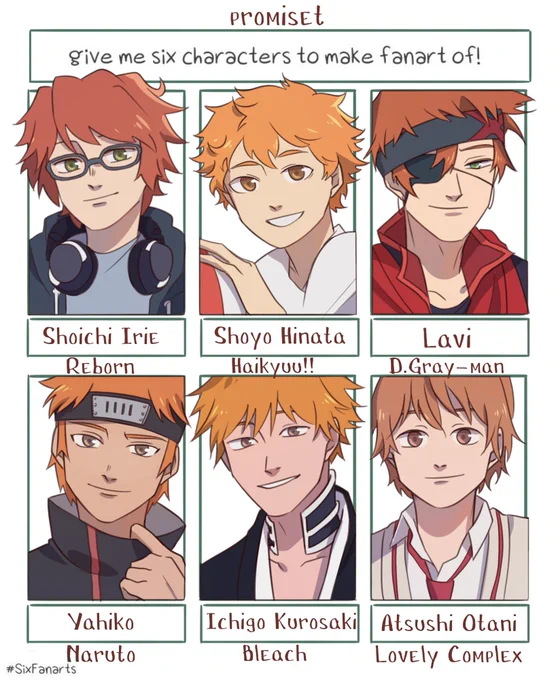 I really like characters with red hair
Ginger_six_fanarts
Perhaps I will make only black or only white challenge!
#SixFanarts #SixFanartsChallenge 