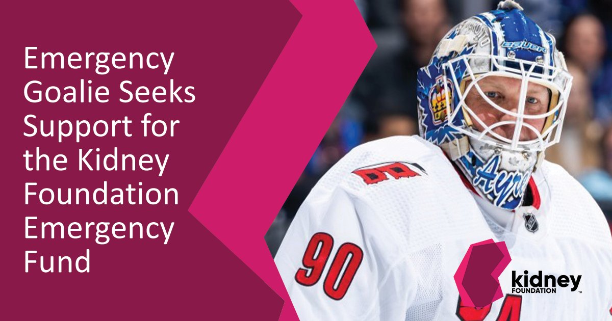 kidneycanada's tweet photo. Kidney transplant recipient David Ayres rose to fame during his NHL debut as emergency goaltender. Today, he’s stepping in again for a different kind of emergency situation, and he needs your help. #kidneypatientsneedyou https://t.co/6aL1Ib7KM7 https://t.co/6y96Ep9t6j