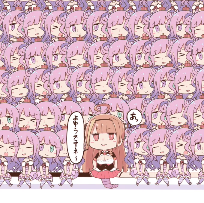 いいねで脚に乗るルーナが8518人増えた桐生ココ #みかじ絵 