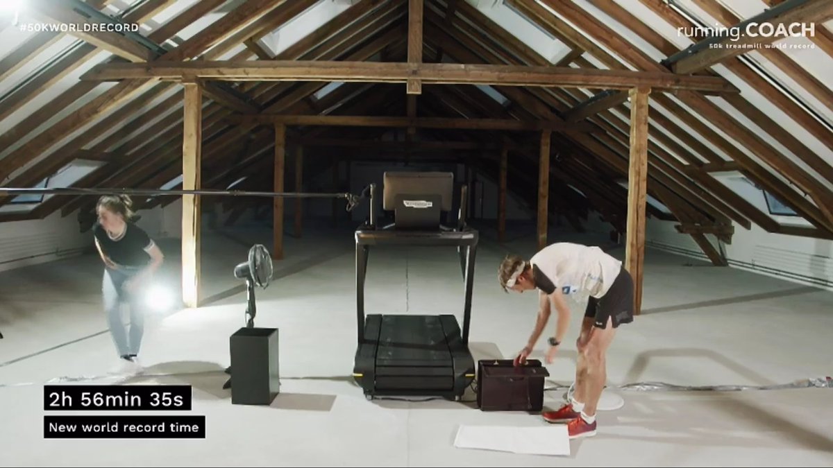 This was a great show by Matthias Kyburz. Matthias has been one of the most talented runners, but he has said: "why just run, orienteering is much more fun". Now he showed than he can also have fun by running in a boring way #50kmWorldRecordTreadmill #Congrats #orienteer