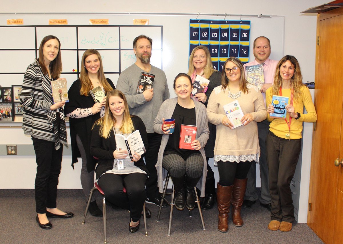 FortLeBoeufSD's tweet photo. Throwback Thursday for National School Library Month! The FLB English Department reads! #FLBHS #FLBHSREAD #nationalschoollibrarymonth #EXPLORE #INQUIRE #smartbison #throwbackthursday https://t.co/YEtvhKTZBQ