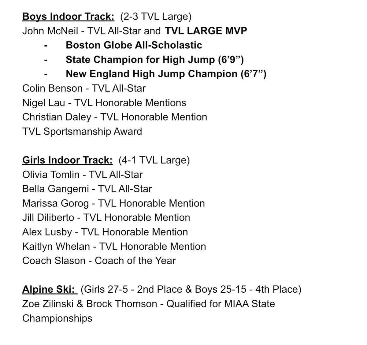 MedfieldAD's tweet photo. Let’s take a minute to look back at the winter season and congratulate these amazing athletes and accomplishments! #legit #ProudAD
@MedfieldHS @JeffreyJMarsden @medfieldhockey @mnick40 @coachbigblue @MedGirlsPuck @med_swim_dive @MADSGymnastics @MedfieldTrack @ahsmhsskiteam https://t.co/zL3lvetewJ