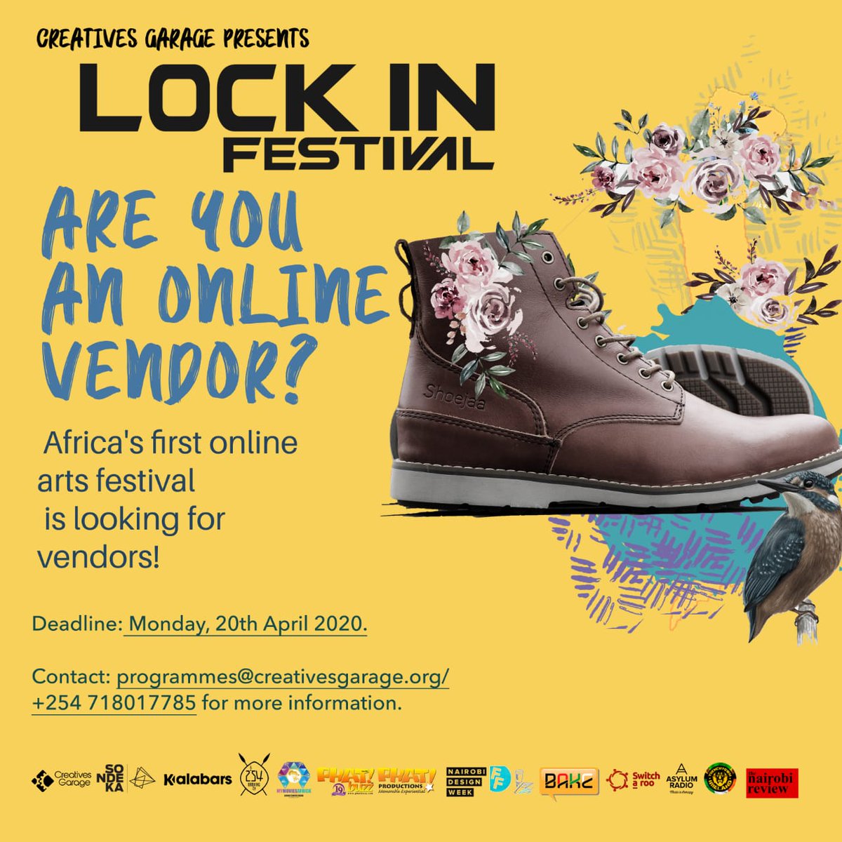 Creatives Garage is hosting #LockIn, Africa’s first full online festival and has created an entire section just for vendors. 

Details: phatbuzz.phatafrica.com/press-releases…