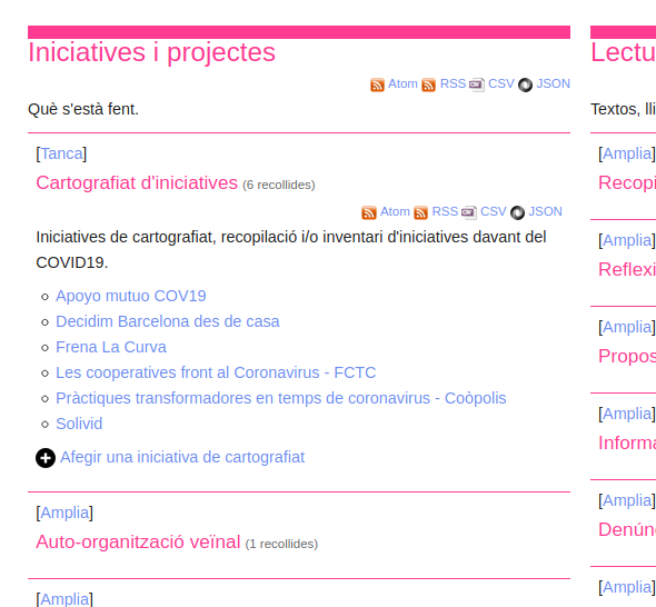 SeguimFils's tweet photo. També hi recollim altres iniciatives de cartografiat d'iniciatives 🔄
Com les de @decidimbcn des de casa, @frenalacurva, @coopstreball front al #covid19, pràctiques transformadores @coopolis_bcn, mapa de @ApoyoMutuoC19 i #solivid de @EscolaIGOP @iermbcn 
https://t.co/nmlL1Gg6OA https://t.co/DD6AvHyzwF
