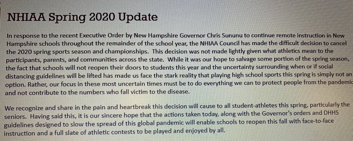 SpldngAthletics's tweet photo. It is with great sadness, that I share this press release with you in regards to the spring season: https://t.co/zmnhtTJC67