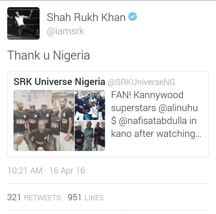 SRKUniverseNG's tweet photo. The only Superstar in the world to dedicate an entire movie for His FANs. This movie will always remain special to each and every FAN. We will never be able to thank you enough @iamsrk but please do remember, we love you enternally! ❤️
Celebrating #4YearsOfFAN https://t.co/TEydXaJyYh