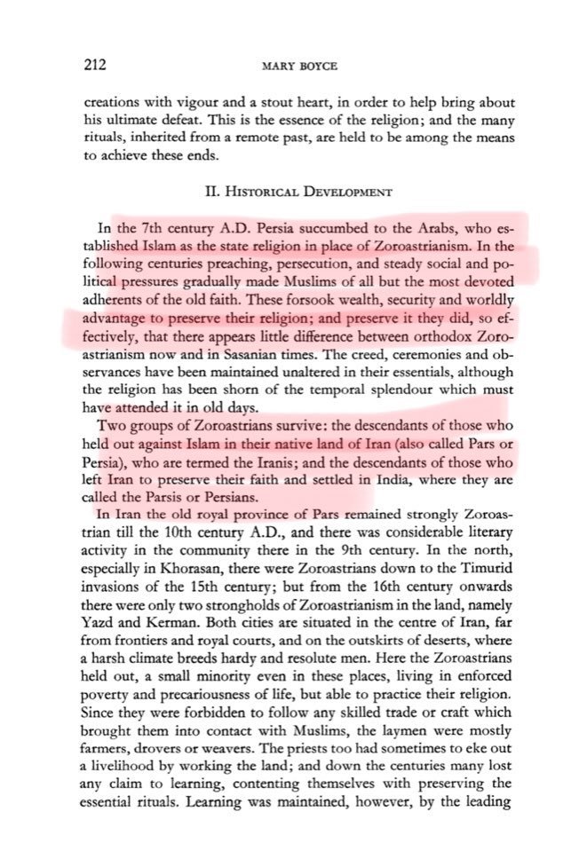 44/n That was the period when Islam was spreading on the power of “sword” & “qital fi sabilillah” was common. The Parsis had to take refuge in   #HinduRashtra “Bharata”. They were persecuted the worst as Islam was set to conquer Persia.That’s “Hindutva” ie “state of being Hindu”