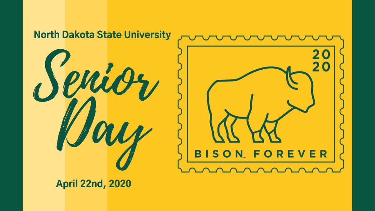 NDSU's tweet photo. Congratulations, 2020 Seniors! We're excited to see your Bison pride shine as you take the skills you have learned at NDSU and show the world what you can do.

Click to learn more and sign up for NDSU's Virtual Senior Day:

https://t.co/CGCwKrIpp4 https://t.co/GYshVmjqEk