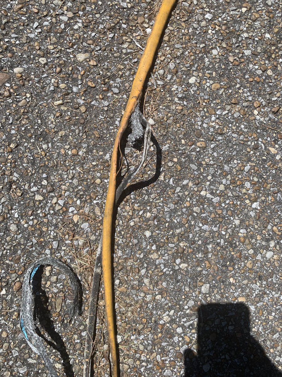 brigsby's tweet photo. @MediacomCable this is running across the street and it is a hot line! This belongs to your company and is a hazard. https://t.co/lBvuiDJwKQ