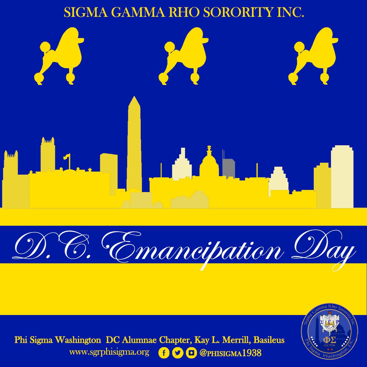 PhiSigma1938's tweet photo. Today, April 16, marks the date 158 years ago, when Washington, D.C. became the only American jurisdiction to end slavery by paying $1 million in ransom to slaveholders to free the 3,100 people enslaved in the nation’s capital.
#PhiSigma1938 #SigmaGammaRho  #DCEmancipationDay https://t.co/AA7coiWp79