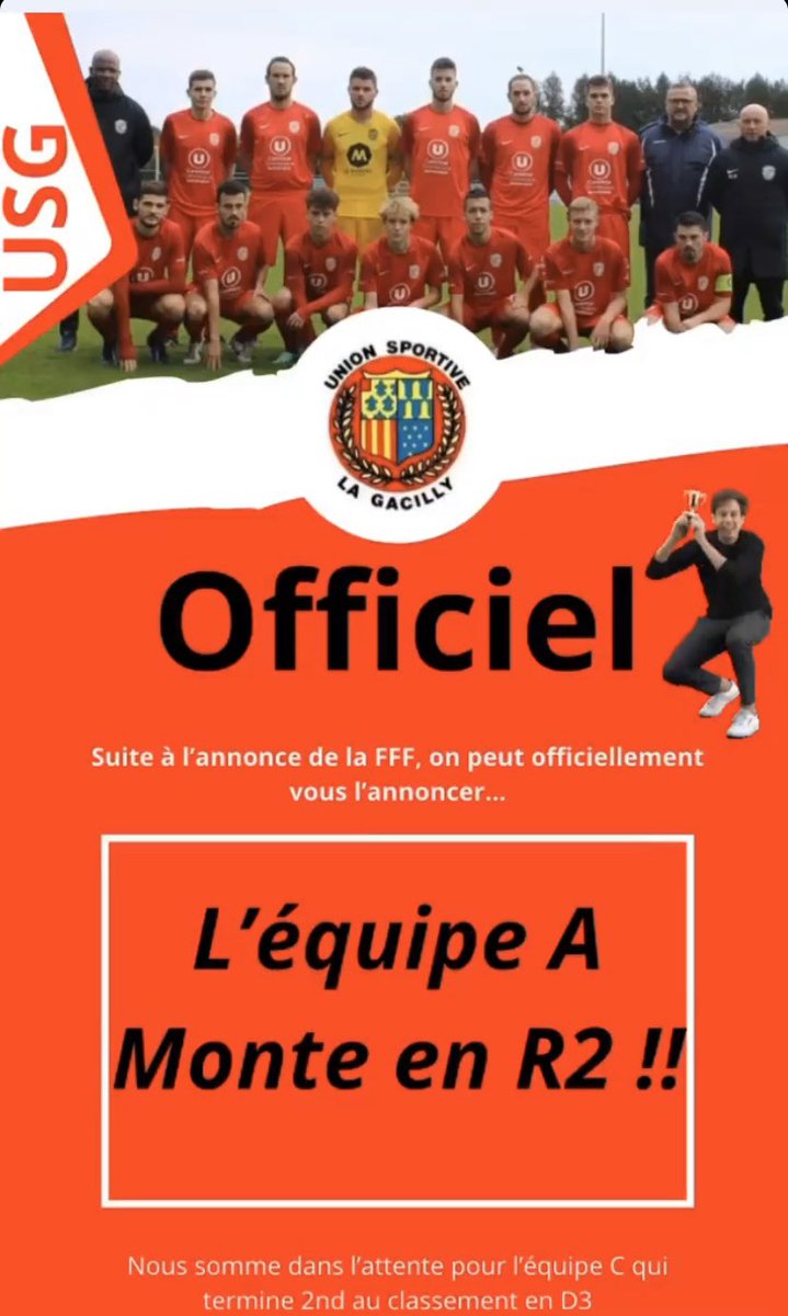 Ce n’est peut être pas de la façon dont nous l’imaginions mais...

🥳 L’ÉQUIPE A ÉVOLUERA EN R2 L’ANNÉE PROCHAINE 🥳

Good job les gars 🥰🥰