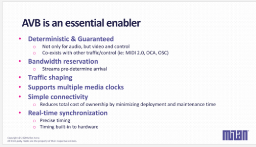 Avnu_Alliance's tweet photo. "There are many challenges in #AVNetworking currently, including #interoperability, #reliability &amp; more -- #AVB is an essential enabler." - #LFHSummit @AVNationTV  #proAV #professionalaudio #AVTweeps https://t.co/bPc5ouInjm