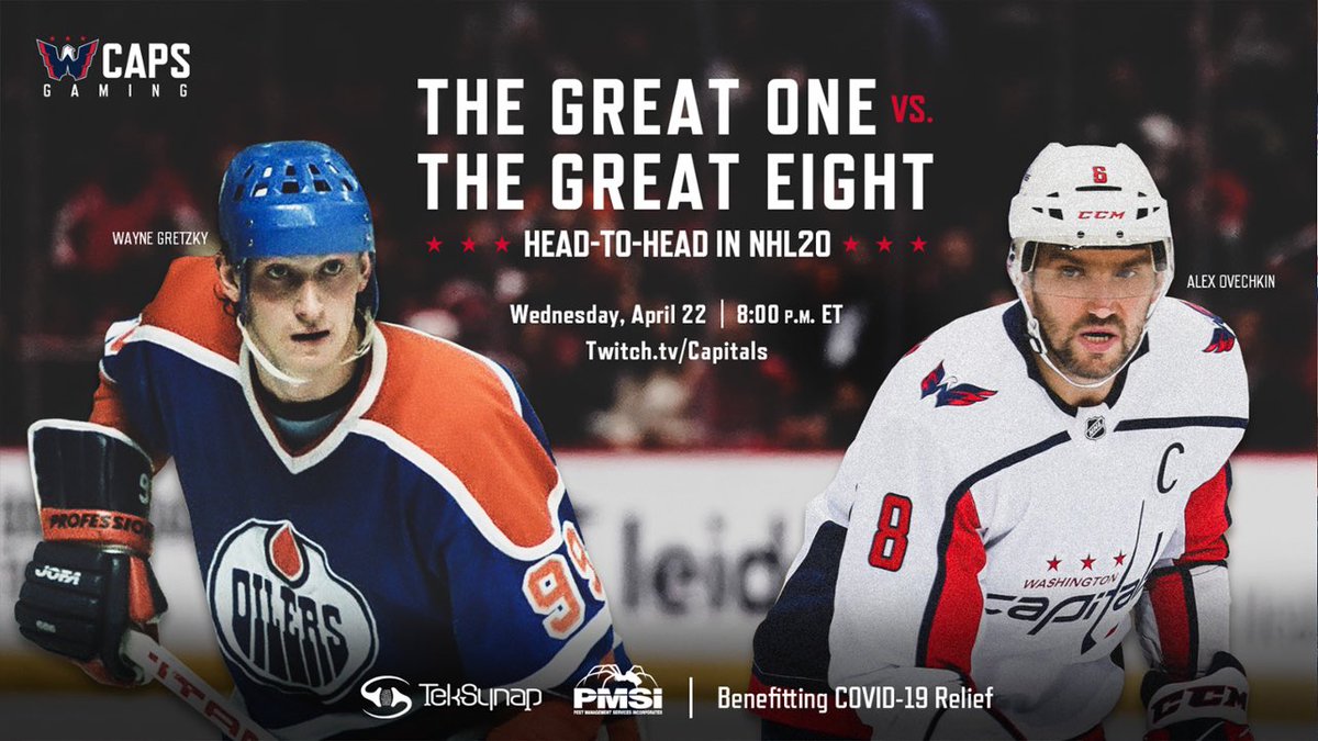 Johnwaynee90's tweet photo. So excited to play 2v2 in NHL 20. As @ovi8 and I take on @WayneGretzky and his son Tristan. This will be one of the coolest experiences for me, but what’s even cooler is all proceeds raised go to Covid-19 support, food bank of Edmonton and MSE foundation “Feeding the front lines” https://t.co/v5ioqxYxon