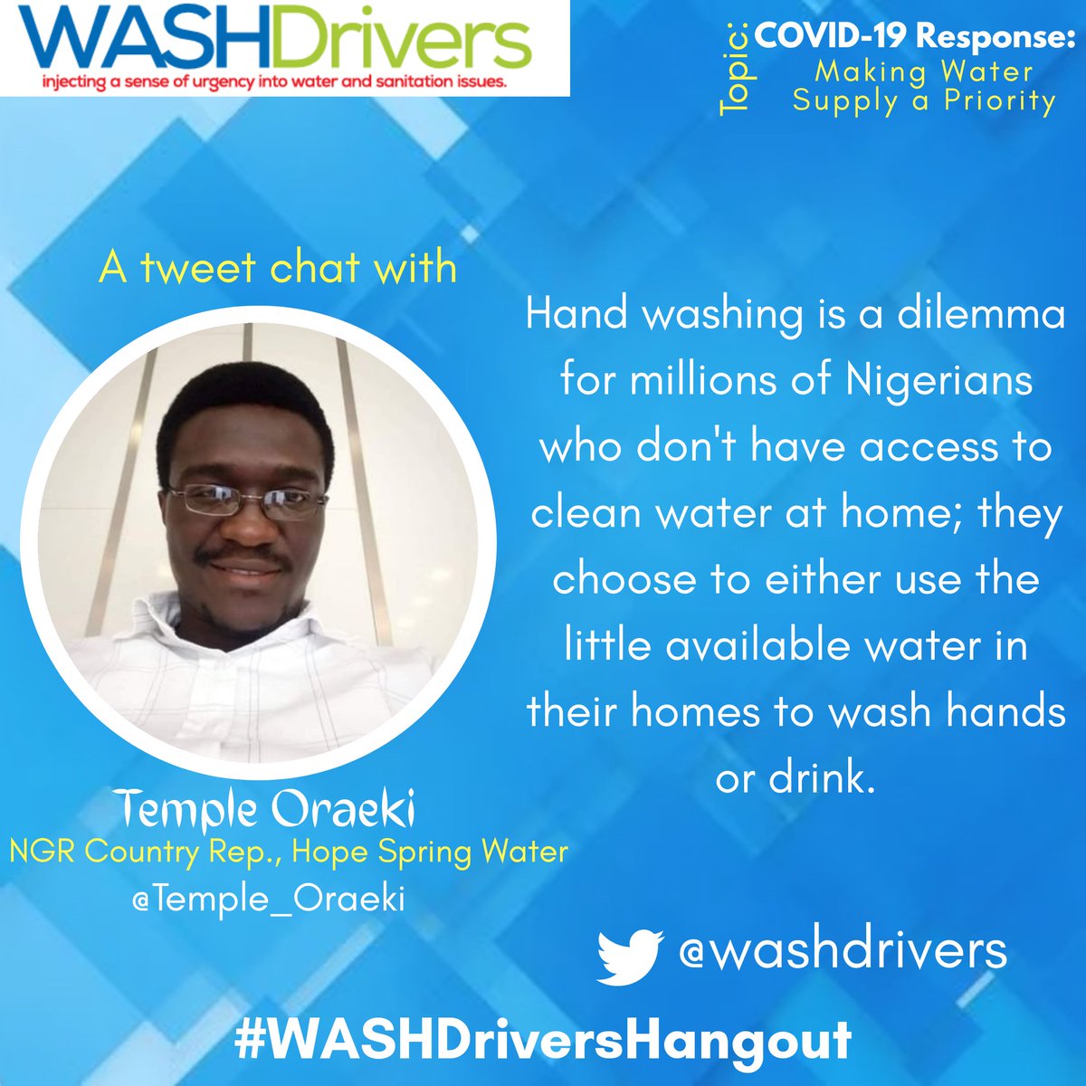 WashDrivers's tweet photo. Hand washing is a difficult choice for many Nigerians in #COVID19Pandemic, not because of unawareness but lack of water supply.
#WashdriversHangout
#Washdrivers #PTFCOVID19 @followlasg @SurprisingLagos @EarthDayAfrica1 @Gidi_Traffic @renoomokri @YahayaOjonugwa https://t.co/w8OD5onInR