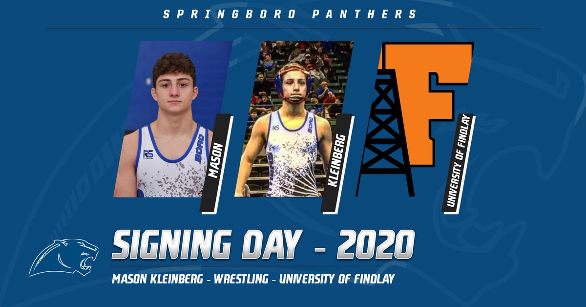Mason Kleinberg - Wrestling 

Mason will be continuing his athletic career at the University of Findlay.

Congratulations Mason!! 

#GoPanthers