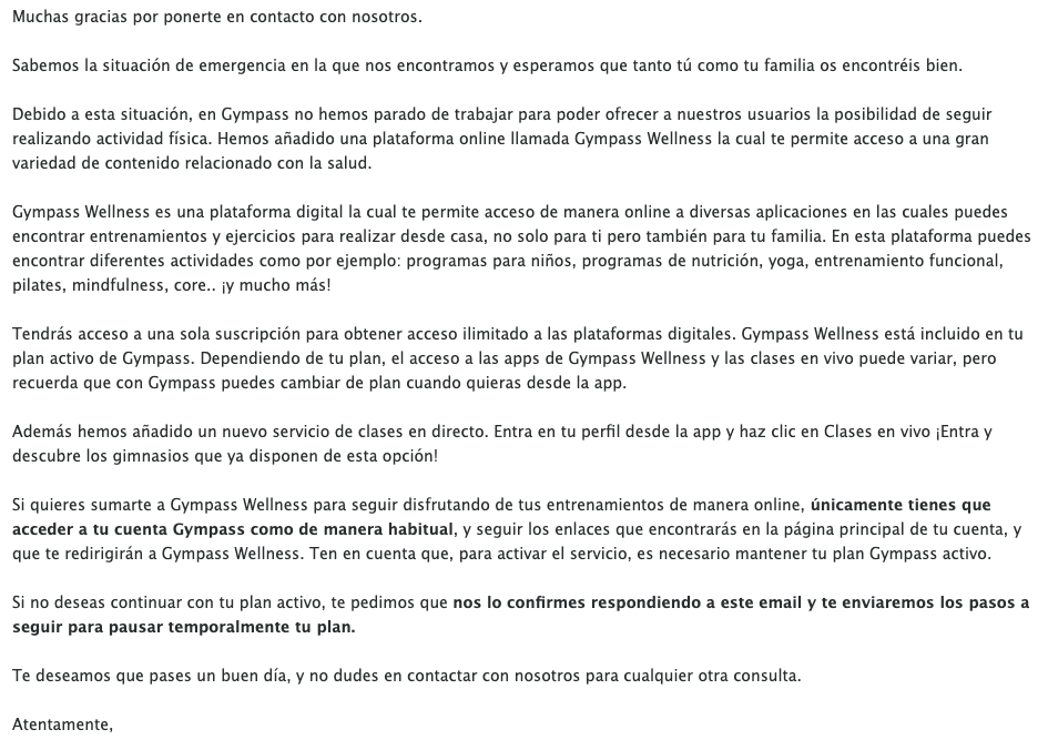 bernat_vazquez's tweet photo. He pedido que me devuelvan el dinero que pago por sus servicios porque temporalmente no los pueden dar. No quiero entrenamientos online, quiero mi dinero. No tienen verguenza!  Esta es la respuesta: https://t.co/OE7p5tf0Tr