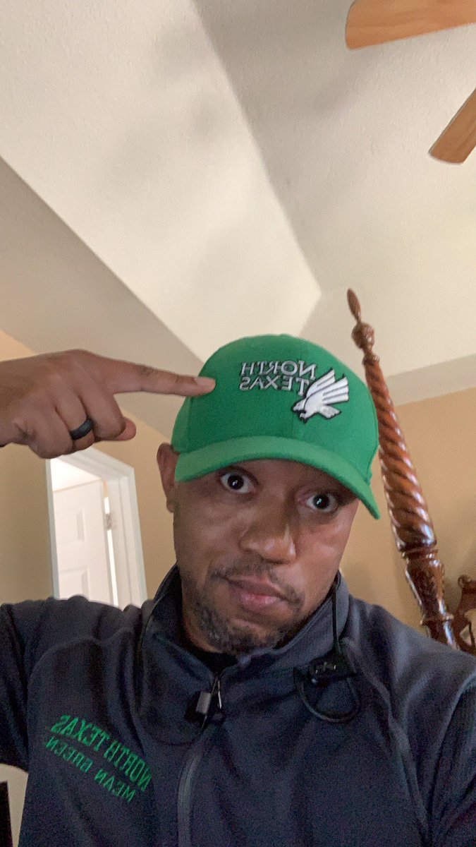 No stress dress for virtual spirit week!  Thursday is hat day so I had to represent #UNT <a href="/LakeviewMS/">Lakeview MS</a> #workhardsleephard #nostressdress #LISDatHome #WeAreLakeview