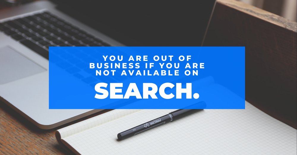 You are out of business if you are not available on SEARCH.
#quote #motivational #business #search #success
