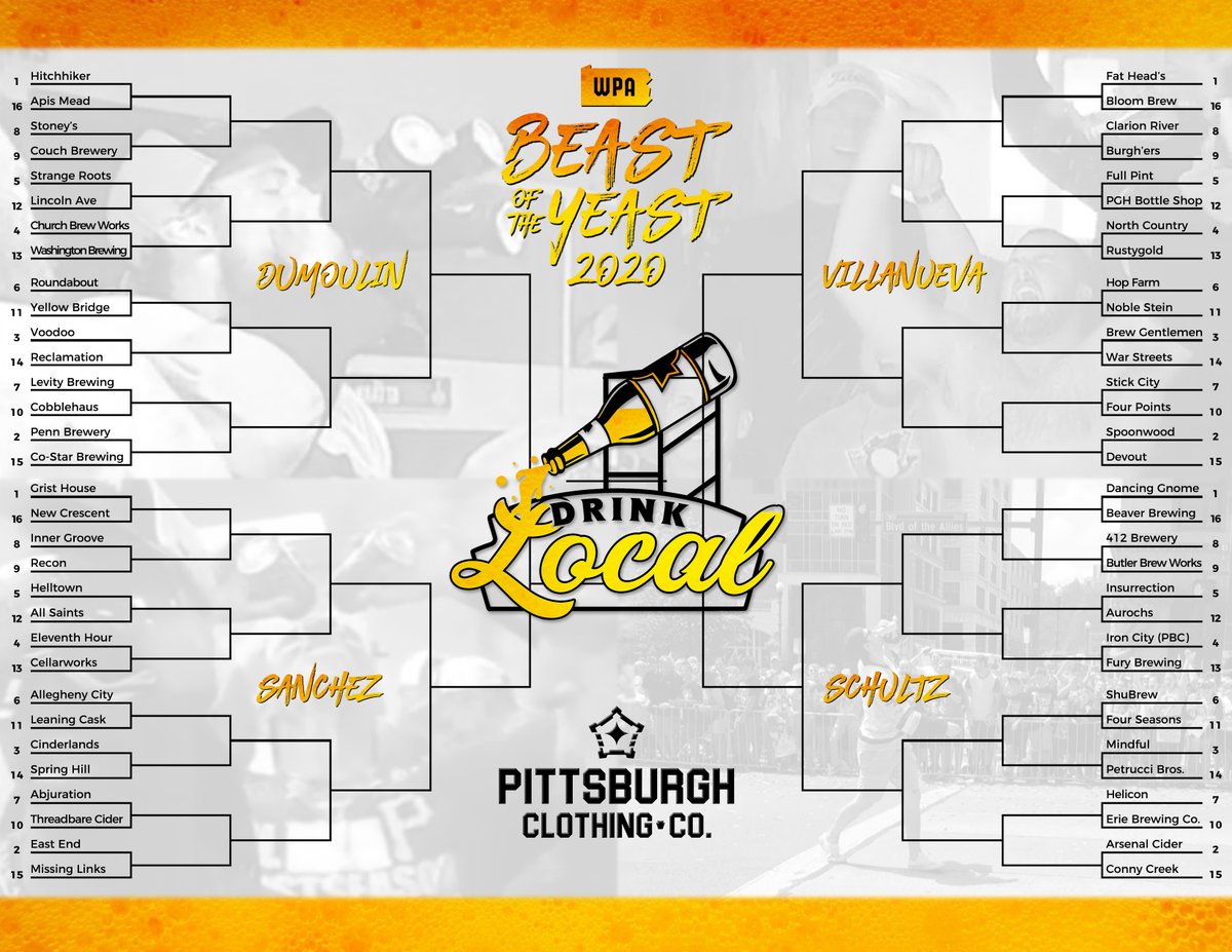PGHClothingCo's tweet photo. WESTERN PA'S BEAST OF THE YEAST 2020 🍺

ROUND OF 64: Dumoulin Region

Vote below! #WPABoTY 🗳️ https://t.co/BnnYHxyJOk