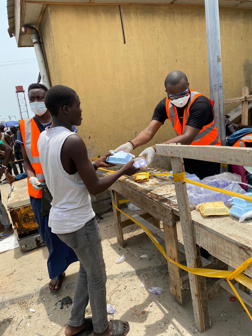 Today was a great day... we fed 650 of the less fortunate people in our Lekki/Oniru/Maruwa community. Thank you to all the residents who donated their money, and volunteered their time. We will do this every lockdown day by God's grace #LekkiFoodBank #EachOneReachOne