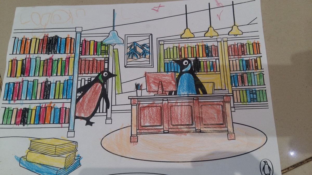 murrayschreiber's tweet photo. This is Logan's artwork for #LockdownPenguin in the library.
He is 4 years old (actually 5 on Sunday). https://t.co/9vNNnY5kor