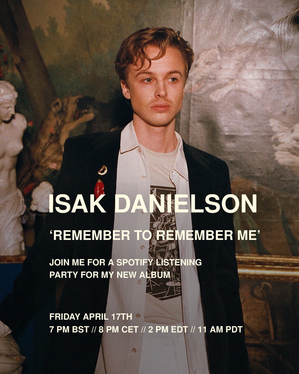 Isak Danielson Ø¹Ù„Ù‰ ØªÙˆÙŠØªØ± My Album Is Out At Midnight Mixed Feelings But Very Excited To Finally Share It With You Join Me On My Spotify Listening Party Tomorrow We Ll Chat And
