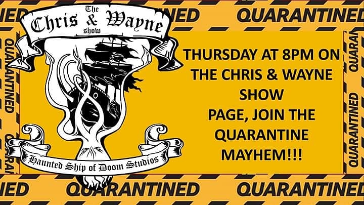 Tonight 8PM on Facebook!! Join the crazy crew aboard The Haunted Ship of Doom for some quarantine mayhem!  #DOOMCREW