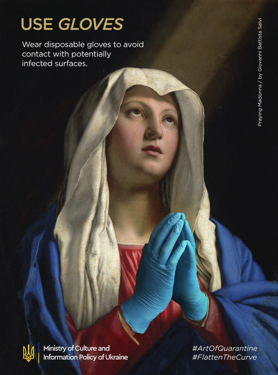 adsoftheworld's tweet photo. #ArtOfQuarantine – The Ministry of Culture and Information Policy of Ukraine aims to stop the spread of Covid-19 and teach how to stay safe with a campaign that features classic art pieces with a twist. See full campaign: https://t.co/OCGOBcfnbk https://t.co/cqCGsoEwHb