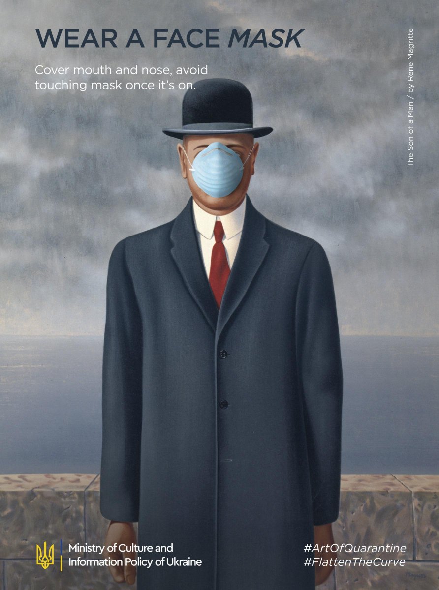 adsoftheworld's tweet photo. #ArtOfQuarantine – The Ministry of Culture and Information Policy of Ukraine aims to stop the spread of Covid-19 and teach how to stay safe with a campaign that features classic art pieces with a twist. See full campaign: https://t.co/OCGOBcfnbk https://t.co/cqCGsoEwHb