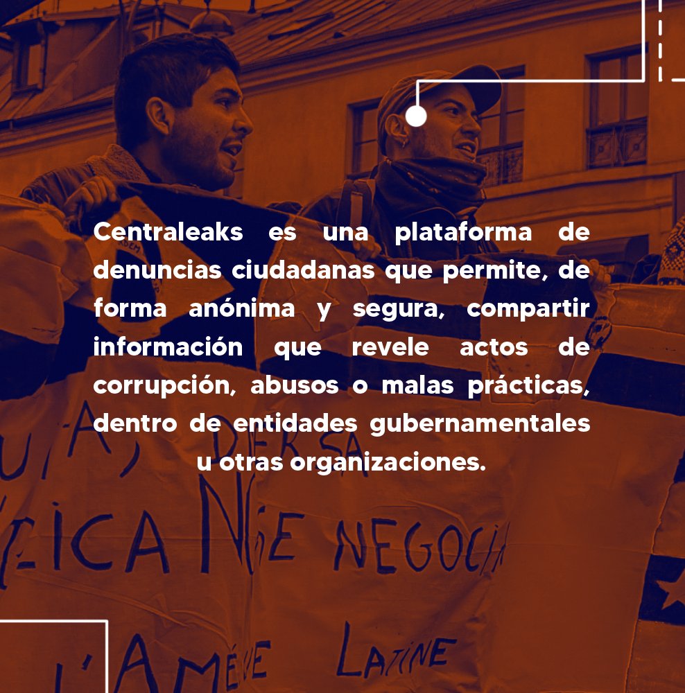 centraleaks's tweet photo. Si tienes información sobre casos de corrupción, abusos o malas prácticas, denuncia en #Centraleaks https://t.co/3WK6C09e3K
