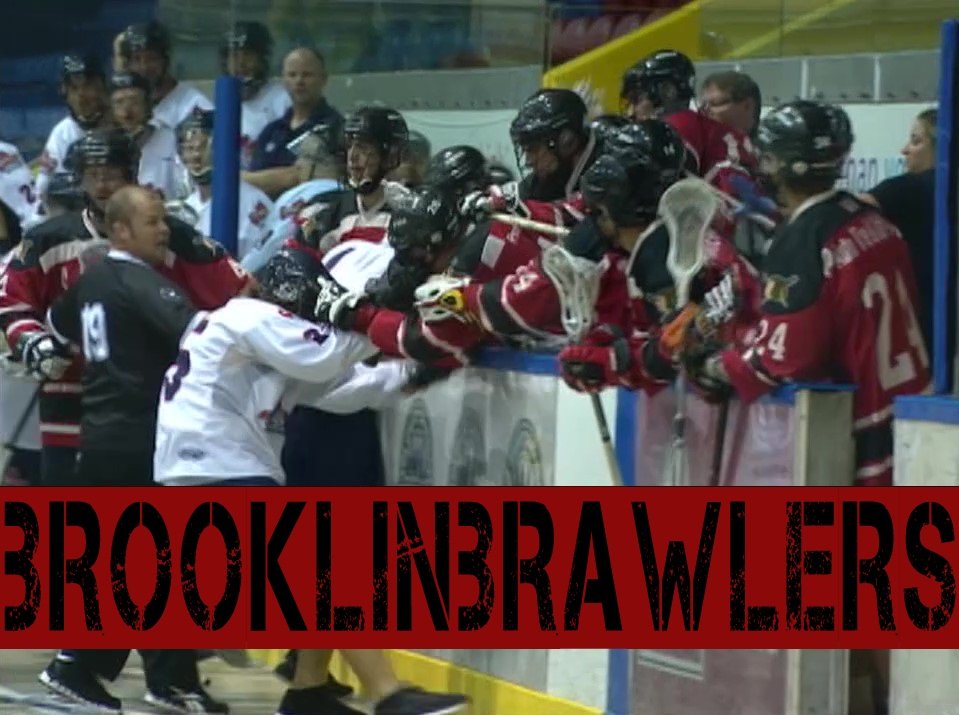 Brooklin Brawlers!! 📺 youtu.be/bTC8OCOPFq0 A throw back to throwing 💣s! This @MajorSeriesLax bench clearing brawl between the @BrooklinLC and @OakvilleRock from 2013 saw 195 penalty minutes handed out. #Throwback #Lacrosse