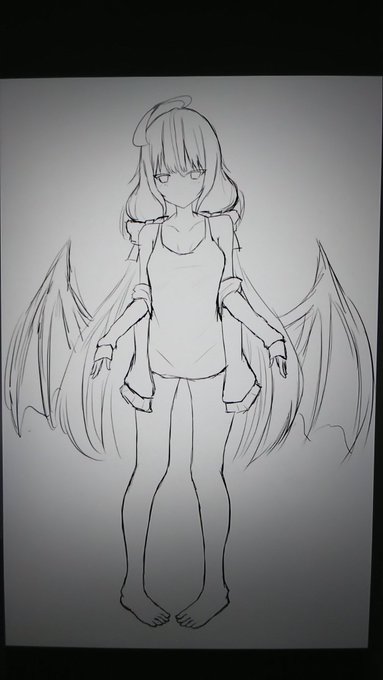 オリキャラのデザインやっと描けたよ 