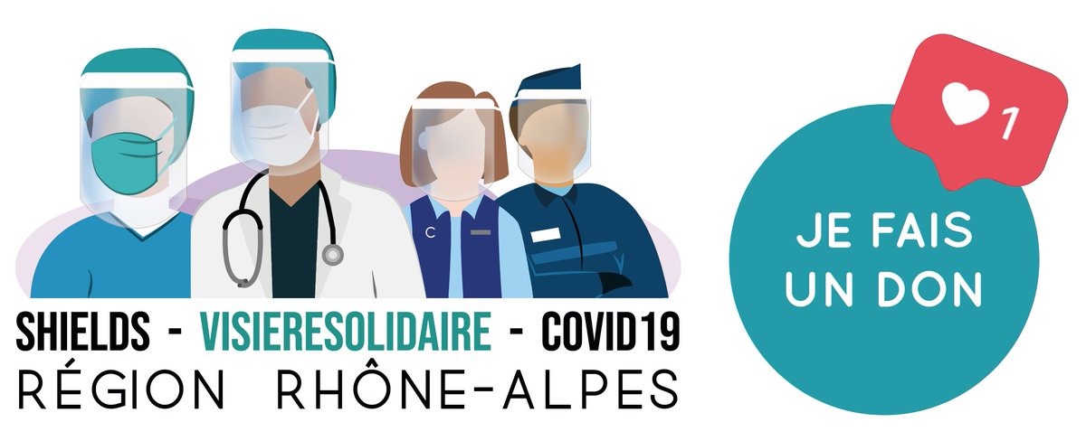 manb_19's tweet photo. Pour soutenir l'action #bénévole du collectif "VisièreSolidaire - Rhône-Alpes" dans sa fabrication de #visières imprimées en #3D, faites un don ici : https://t.co/1n4yIuQSy6
Ces dons permettront de continuer d'approvisionner les makers en matières premières. Merci à vous 💙 https://t.co/1593t2KolZ
