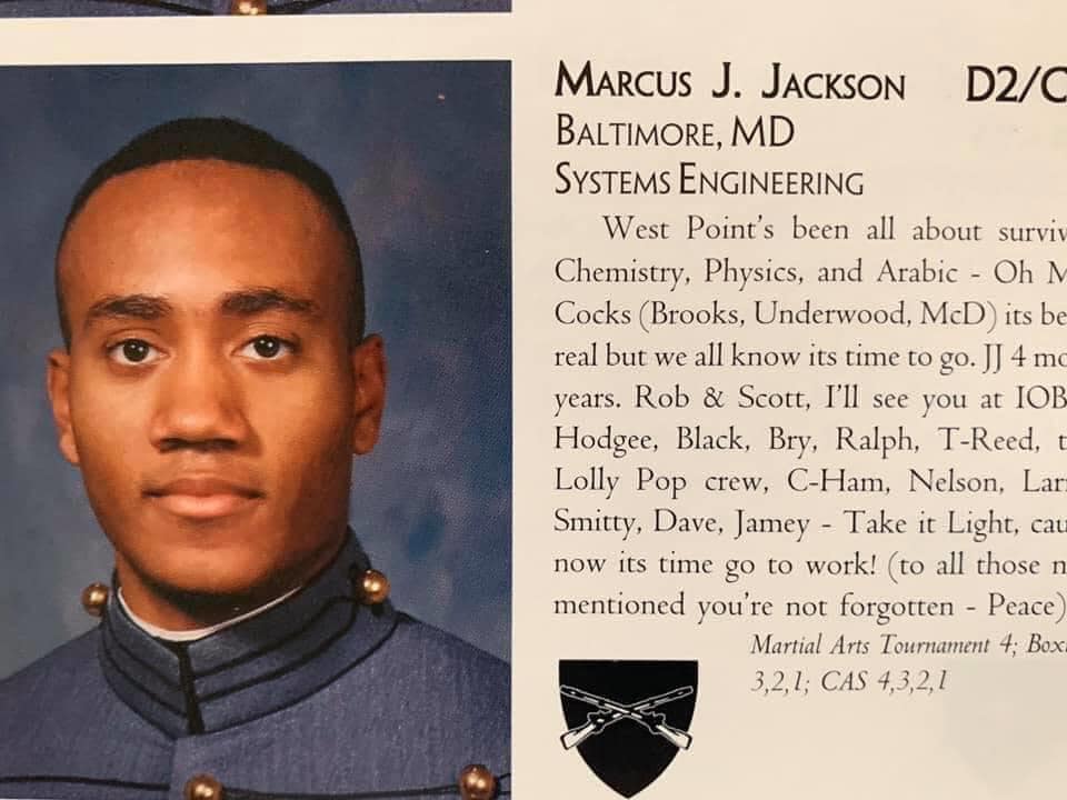 dgraves11's tweet photo. Lost a West Point classmate yesterday. Marcus Jackson was a great guy and is missed by many. WPWD. https://t.co/s68BHpHH8j