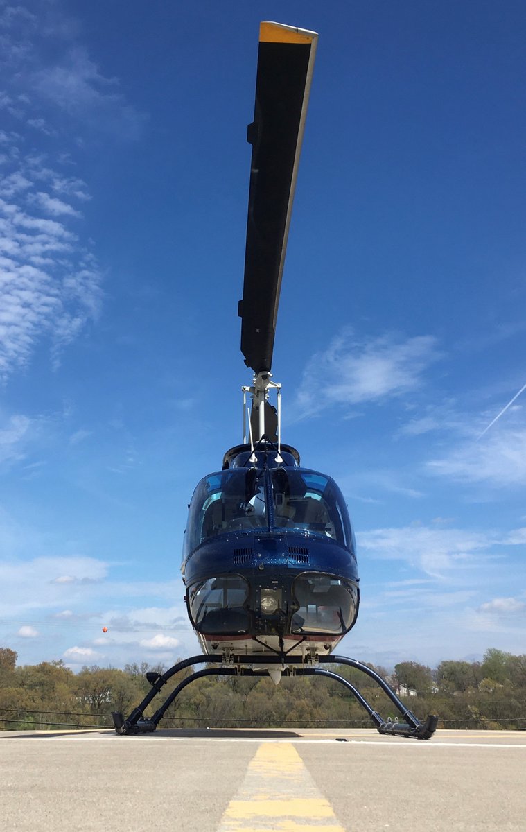 One of our aviation maintenance technicians from our Harrison, AR snapped this beautiful shot of their Bell 206 on an equally beautiful day. ☀️Thanks Barry!