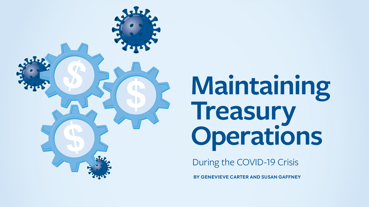 GFOA's tweet photo. New #GFOA Report: Maintaining Treasury Operations During the COVID-19 Crisis

This report contains strategies that governments should consider regarding their #treasury operations during the crisis. 

Learn more: https://t.co/At0ufBeiSu #coronavirus #localgov https://t.co/0L0VtHJQ6o