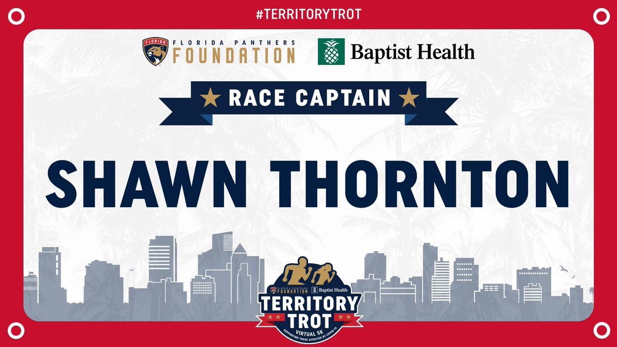 ThorntonFDN's tweet photo. Here's my race bib for the @FlaPanthers #TerritoryTrot Virtual 5k. What do you guys think my time will be? https://t.co/UgA92Gib1C